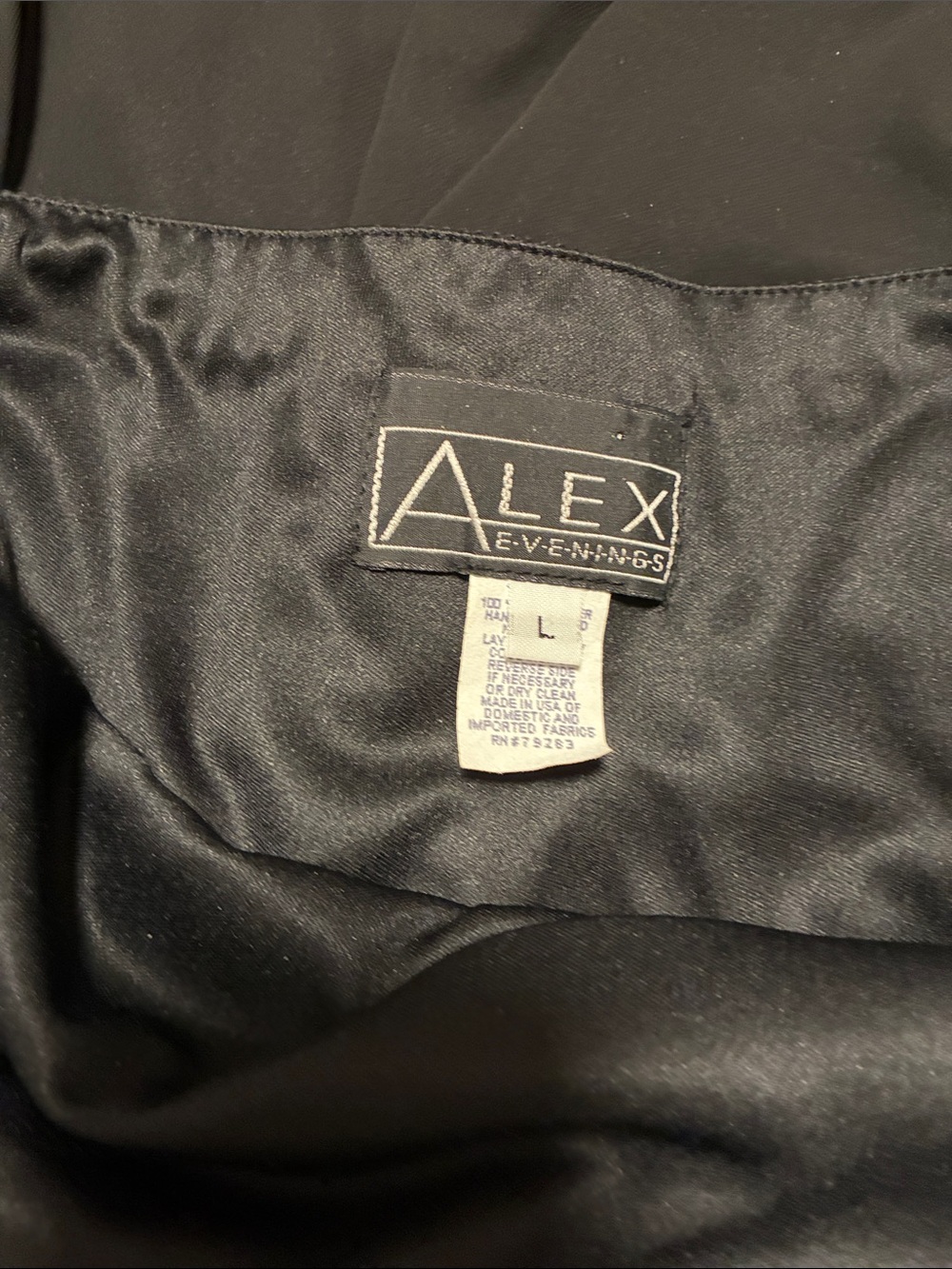 Alex Evening Formal Full Length Black Skirt Size L - Picture 2 of 8